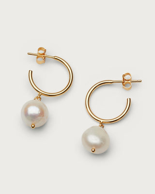 Pearly hoops earrings