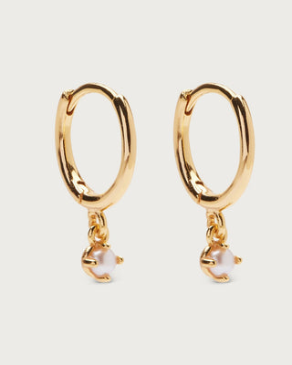 Petite Pearly Hoops earrings