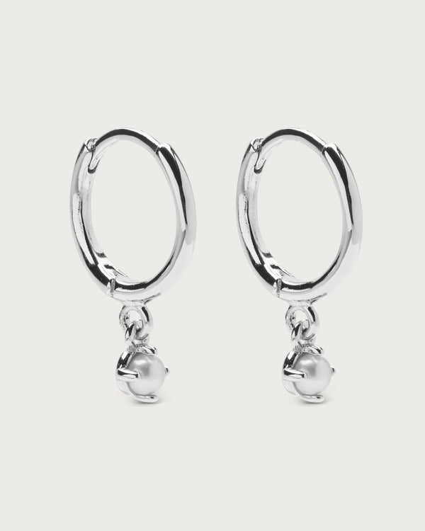 Petite Pearly Hoops earrings