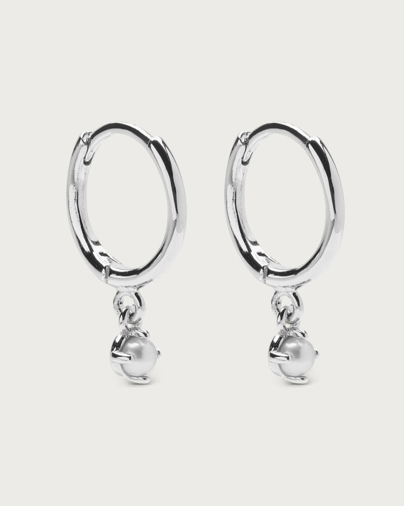 Petite Pearly Hoops earrings